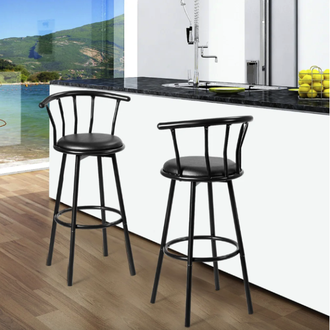 Комплект барных стульев Costway Pareo со спинкой