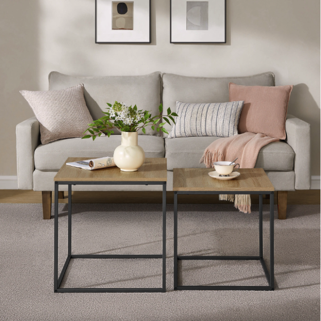 Комплект журнальных столиков Leobert Nika квадратные сонома