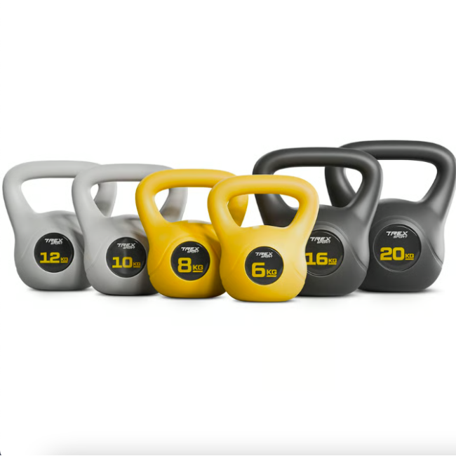 Гиря виниловая 12кг Trex Sport TX-012CKB серый