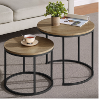 Комплект журнальных столиков Leobert Oreo круглые сонома