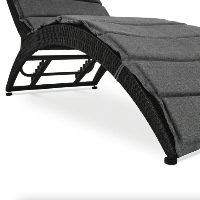 Садовый шезлонг Di Volio Ciampino черный/графитовый