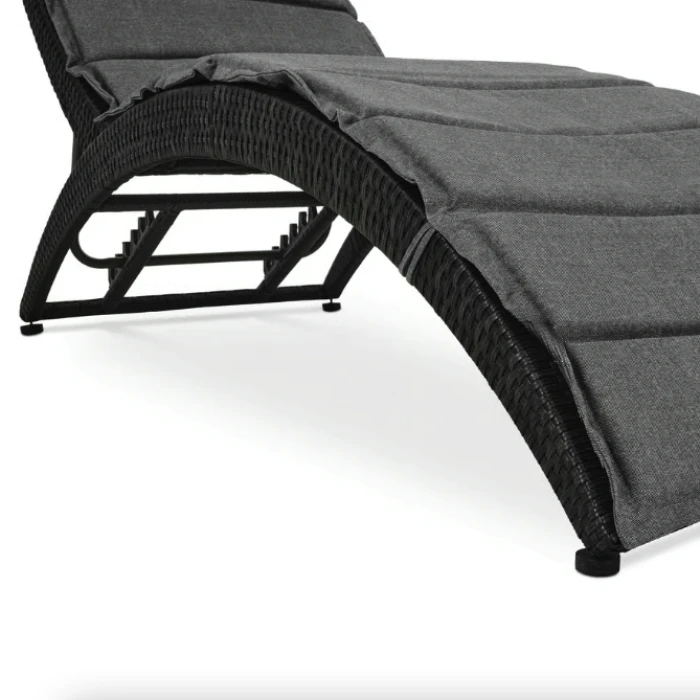 Садовый шезлонг Di Volio Ciampino черный/графитовый