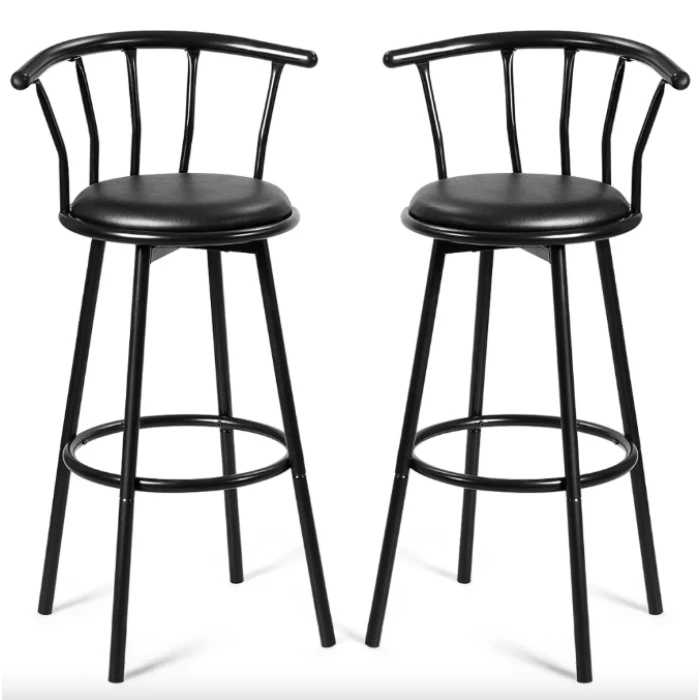 Комплект барних стільців Costway Pareo з спинкою