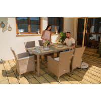 Садовая мебель Di Volio VERONA 6+1 бежево-кремовая