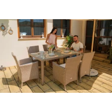 Садові меблі Di Volio VERONA 6+1 бежево-кремові