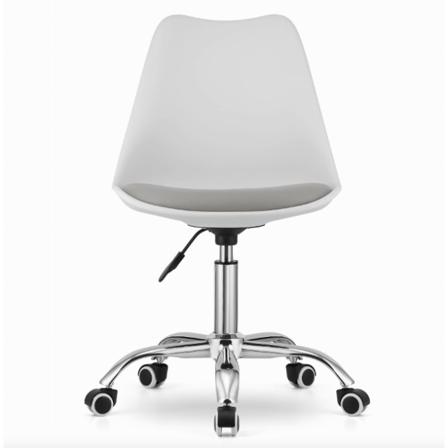 Офісне крісло Leobert Alba біло-сірий
