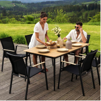 Комплект садовой мебели Di Volio Brivio 6+1 черный/бежевый