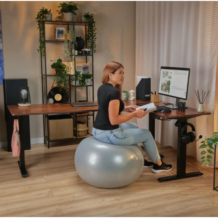 Комп'ютерний кутовий стіл Di Volio Trani з регульованою висотою коричневий