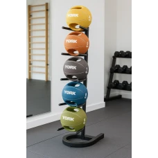 М'яч медбол 5кг York Fitness із двома ручками, помаранчевий