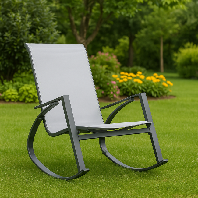 Крісло-гойдалка Chomik KIVI сірий