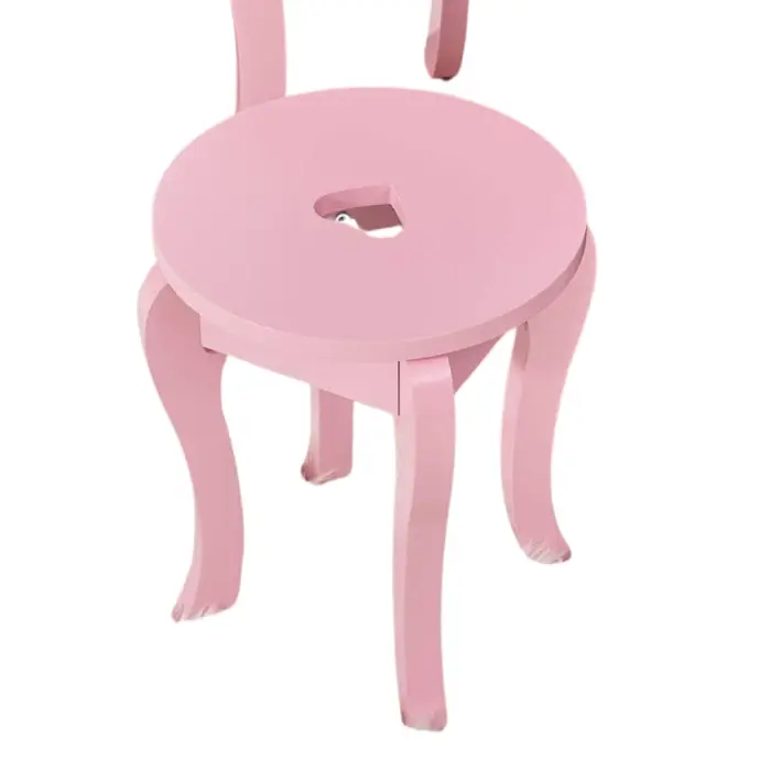 Детский туалетный столик Chomik ELSA с зеркалом + розовый стул.