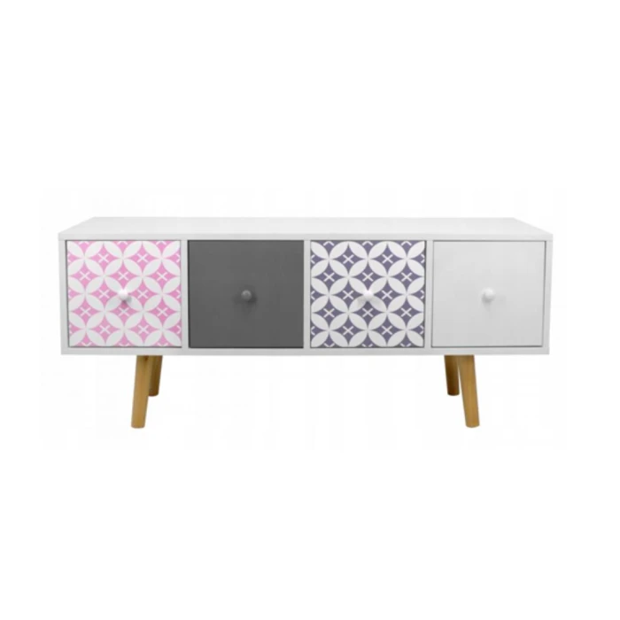 Комод Chomik RETRO з висувними шухлядами білий