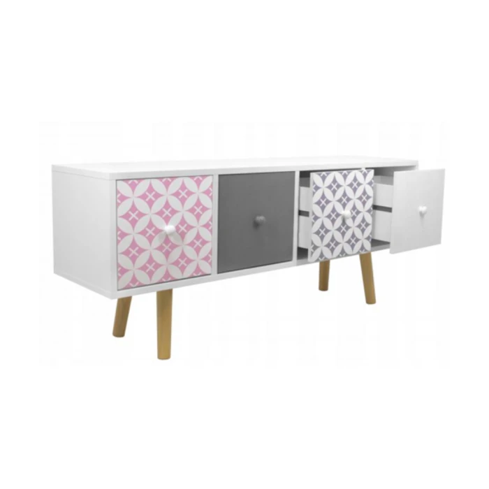 Комод Chomik RETRO з висувними шухлядами білий