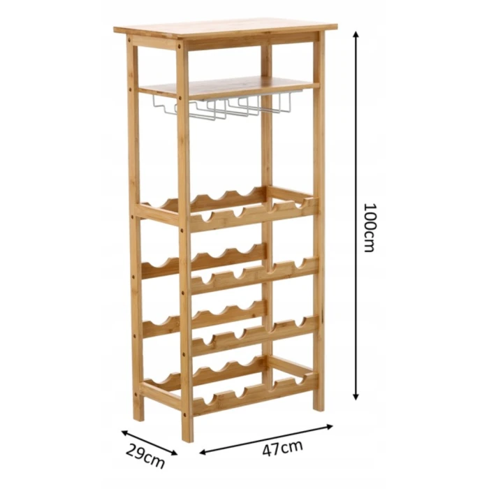 Винний стелаж Chomik WINE бамбук