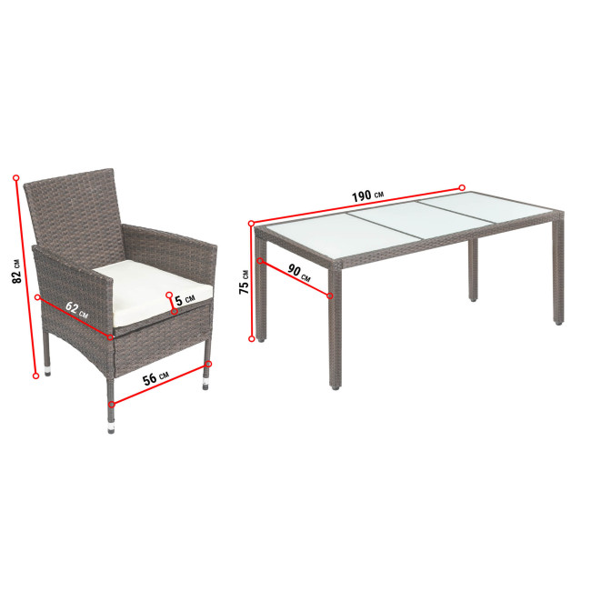 Садові меблі Di Volio VERONA 8+1 сіра