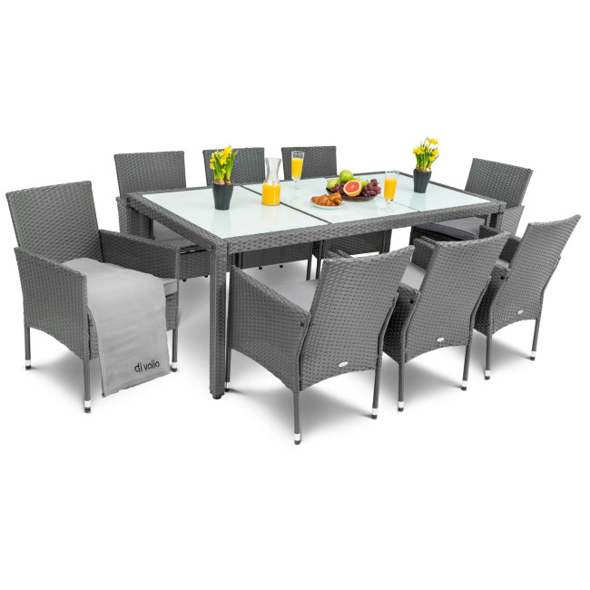 Садові меблі Di Volio VERONA 8+1 сіра