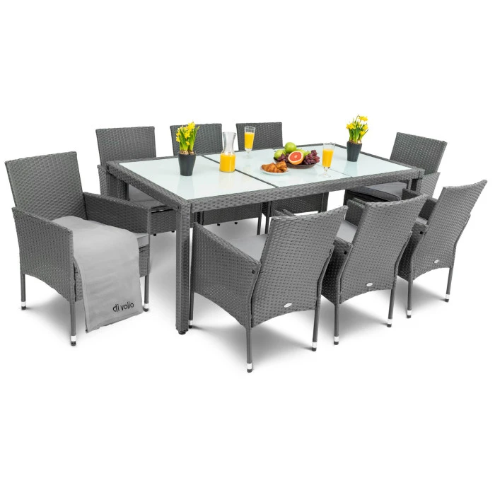 Садовая мебель Di Volio VERONA 8+1 серая