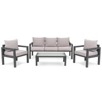 Комплект садових меблів Di Volio Brescia 3 Сірий/Світло-сірий