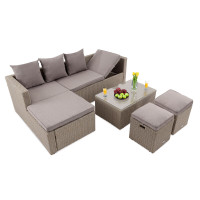 Садовая мебель Di Volio Bologna бежевый/светло-серый