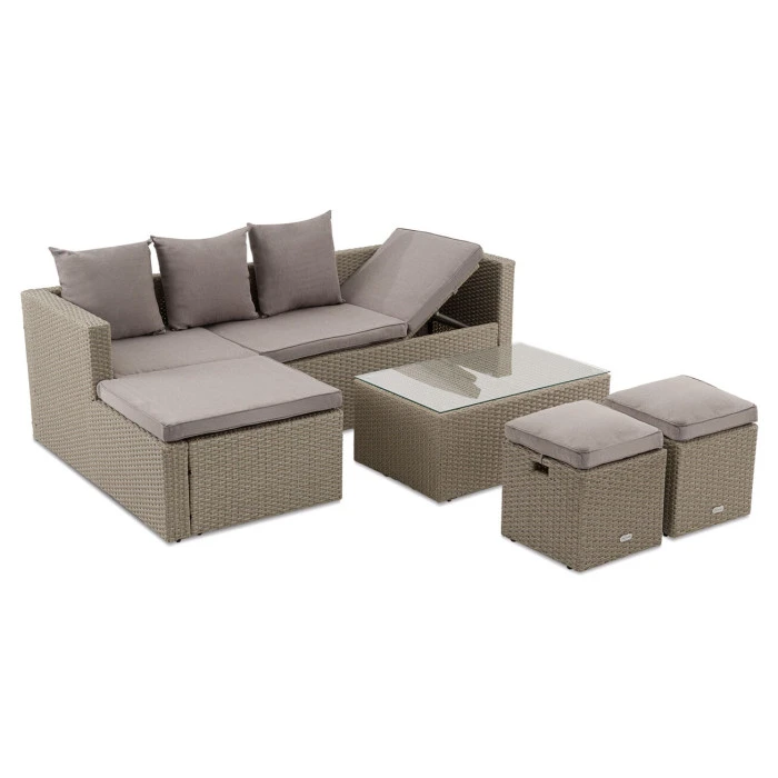 Садові меблі Di Volio Bologna бежевий/світло-сірий