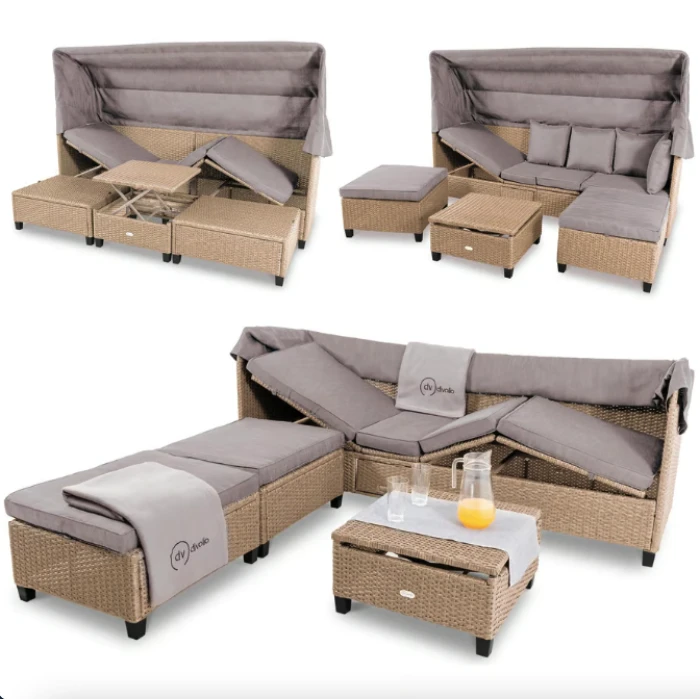 Комплект садових меблів Di Volio Luca бежево-сірий