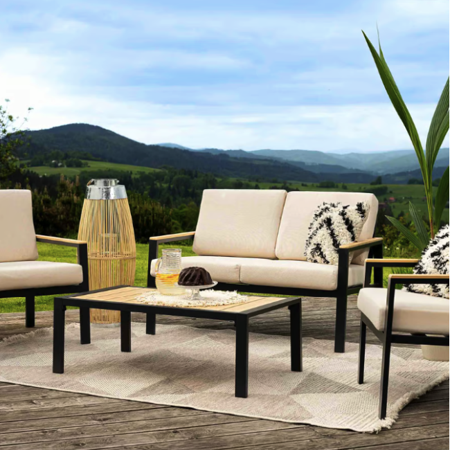 Комплект садовой мебели Di Volio Merano черный/бежевый