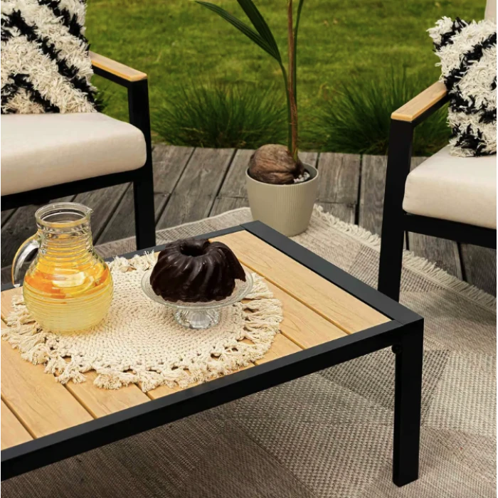 Комплект садових меблів Di Volio Merano чорний/бежевий