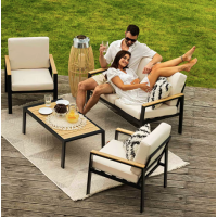 Комплект садовой мебели Di Volio Merano черный/бежевый