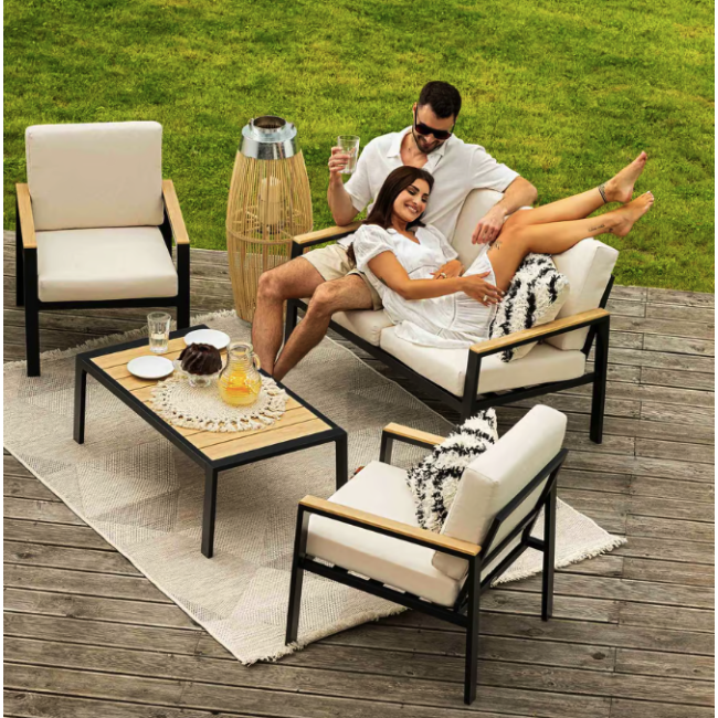 Комплект садовой мебели Di Volio Merano черный/бежевый