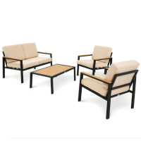 Комплект садовой мебели Di Volio Merano черный/бежевый