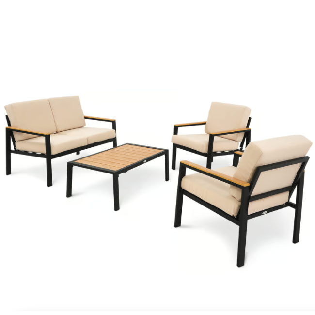 Комплект садовой мебели Di Volio Merano черный/бежевый
