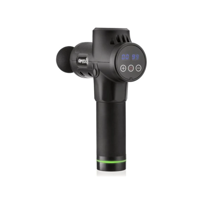 Массажер Gymtek перкуссионный с сменными насадками черный