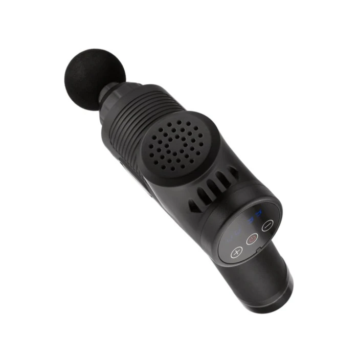 Массажер Gymtek перкуссионный с сменными насадками черный