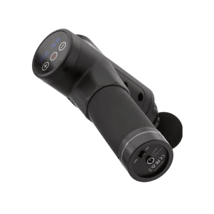 Массажер Gymtek перкуссионный с сменными насадками черный