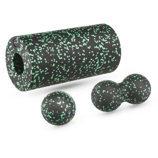 Набор Gymtek массажеров для йоги и фитнеса EPP черно-зеленый