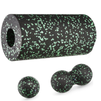 Набор Gymtek массажеров для йоги и фитнеса EPP черно-зеленый