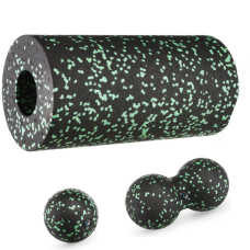 Набор Gymtek массажеров для йоги и фитнеса EPP черно-зеленый