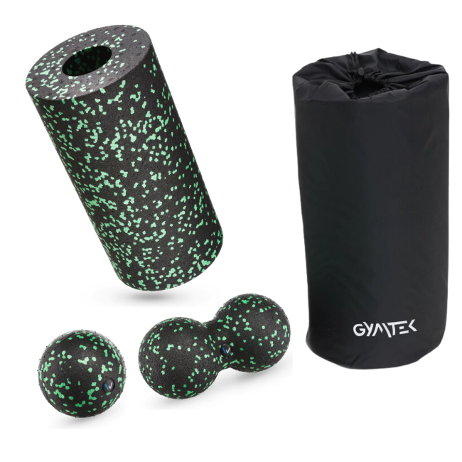 Набор Gymtek массажеров для йоги и фитнеса EPP черно-зеленый