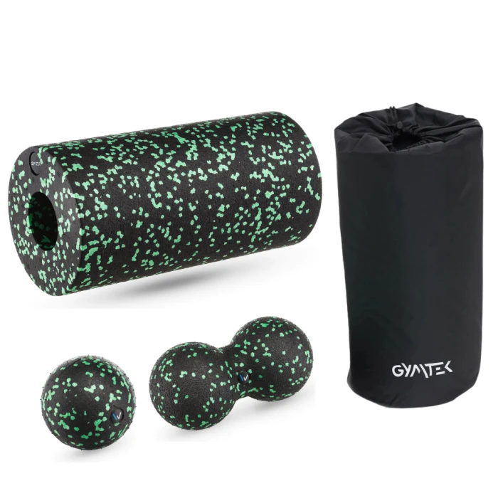 Набір масажерів Gymtek для йоги та фітнесу EPP чорно-зелений