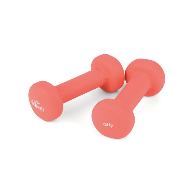 Гантелі для фітнесу неопренові Queenfit 2х0,5кг рожевий