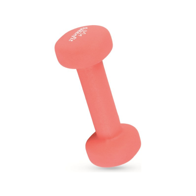 Гантелі для фітнесу неопренові Queenfit 2х0,5кг рожевий