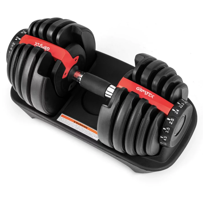 Гантель разборная регулируемая Gymtek 2,5-24кг красный