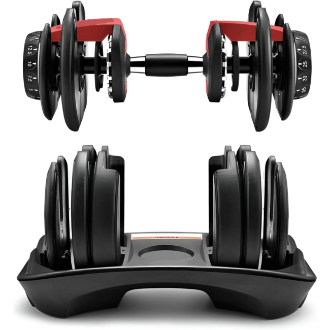 Гантель разборная регулируемая Gymtek 2,5-24кг красный