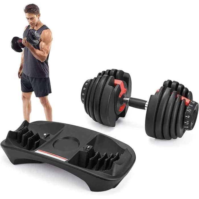 Гантель разборная регулируемая Gymtek 2,5-24кг красный