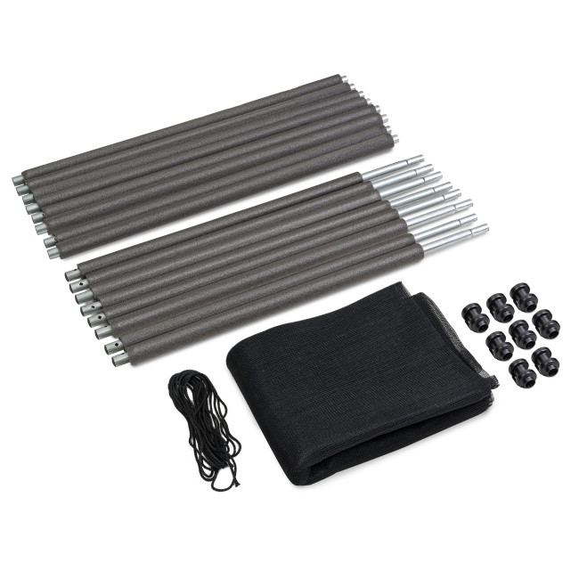 Батут Hop-Sport 12ft (366см) черно-зеленый с внутренней сеткой