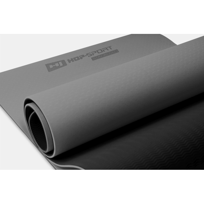 Мат для фитнеса и йоги Hop-Sport TPE 0,6см HS-T006GM серый