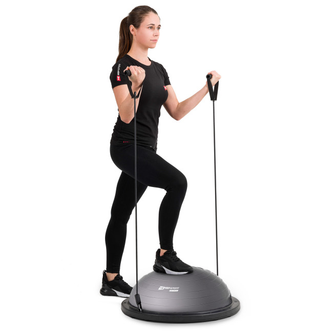 Балансировочная полусфера Hop-Sport HS-L058 серая