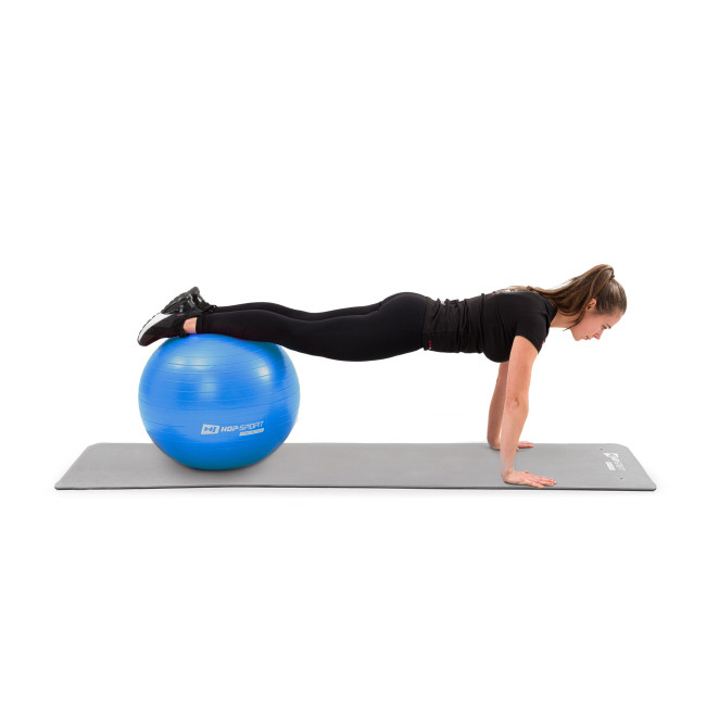 Фитбол Hop-Sport 45см голубой + насос 2020