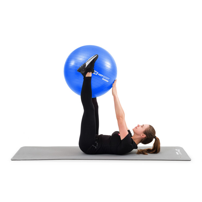 Фітбол Hop-Sport 55см синій + насос 2020