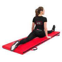 Мат гимнастический Hop-Sport HS-065FM жесткий с липучкой 5см красный